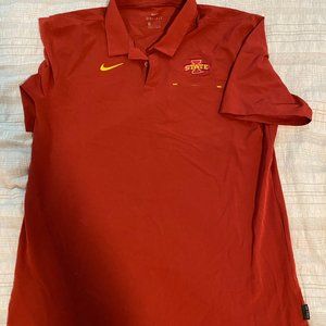 Iowa State Cyclones Nike Dri-Fit Polo Men's Red Like-New, Size Large